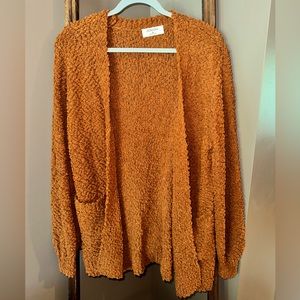 brown popcorn sweater